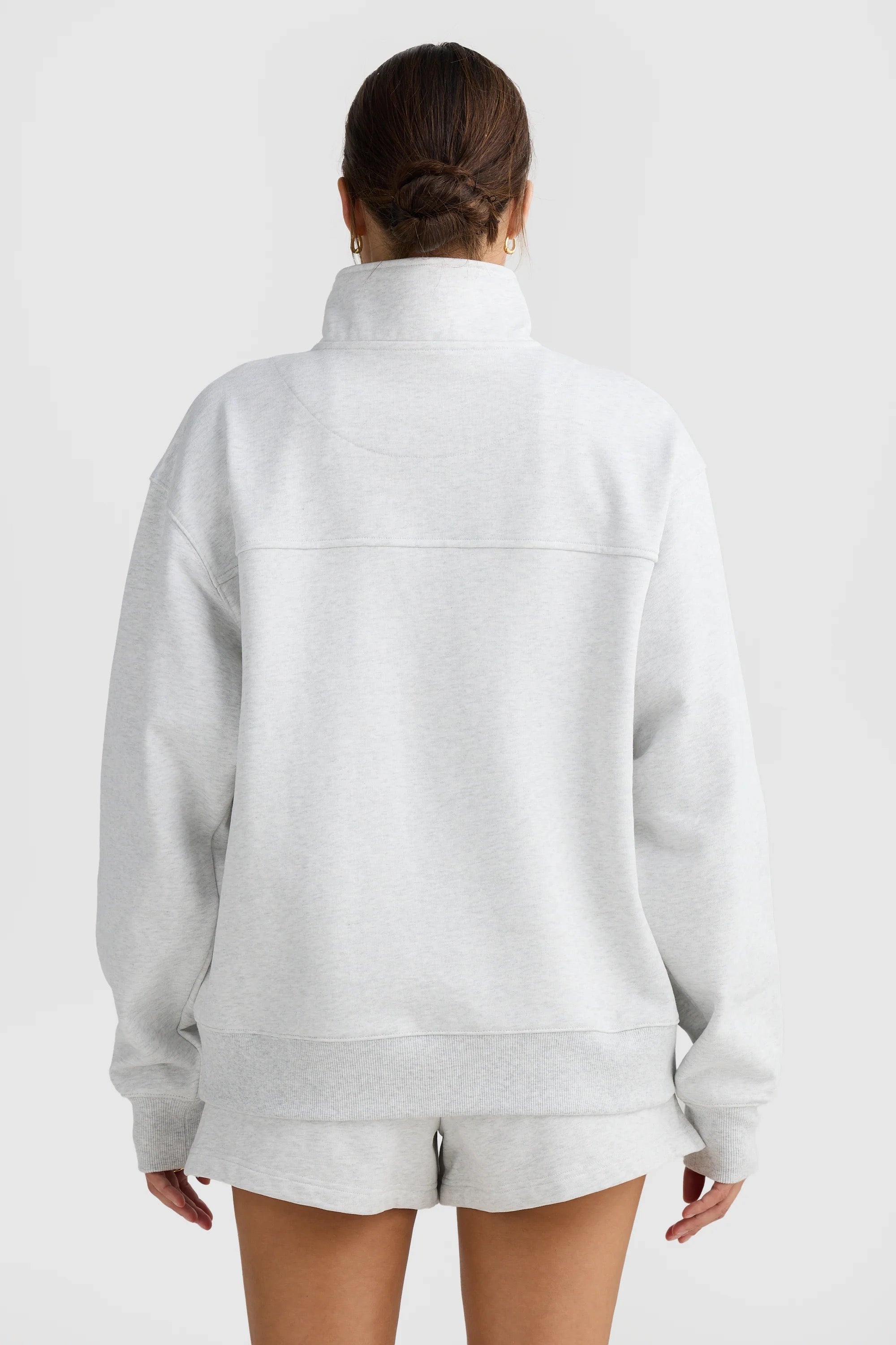 LENA QUARTER ZIP WHITE MARLE