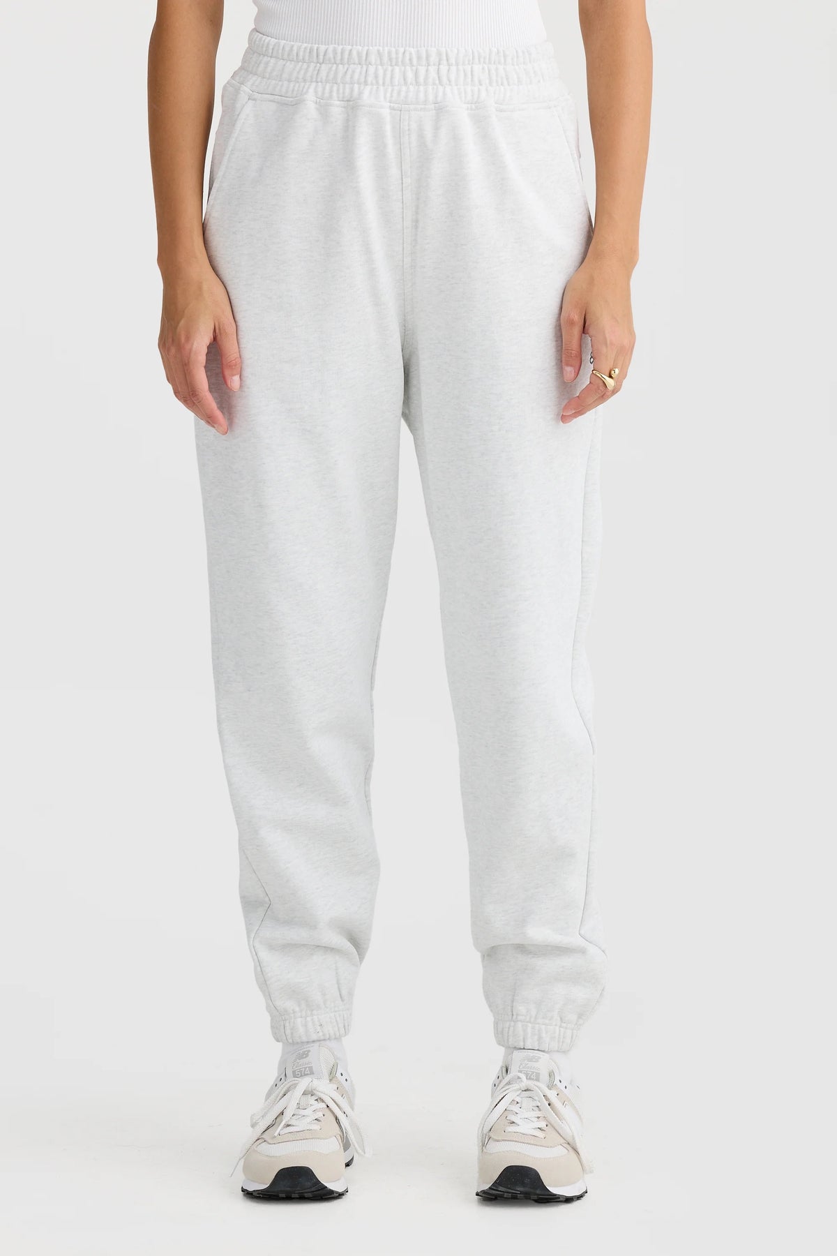 LENA TRACK PANTS WHITE MARLE