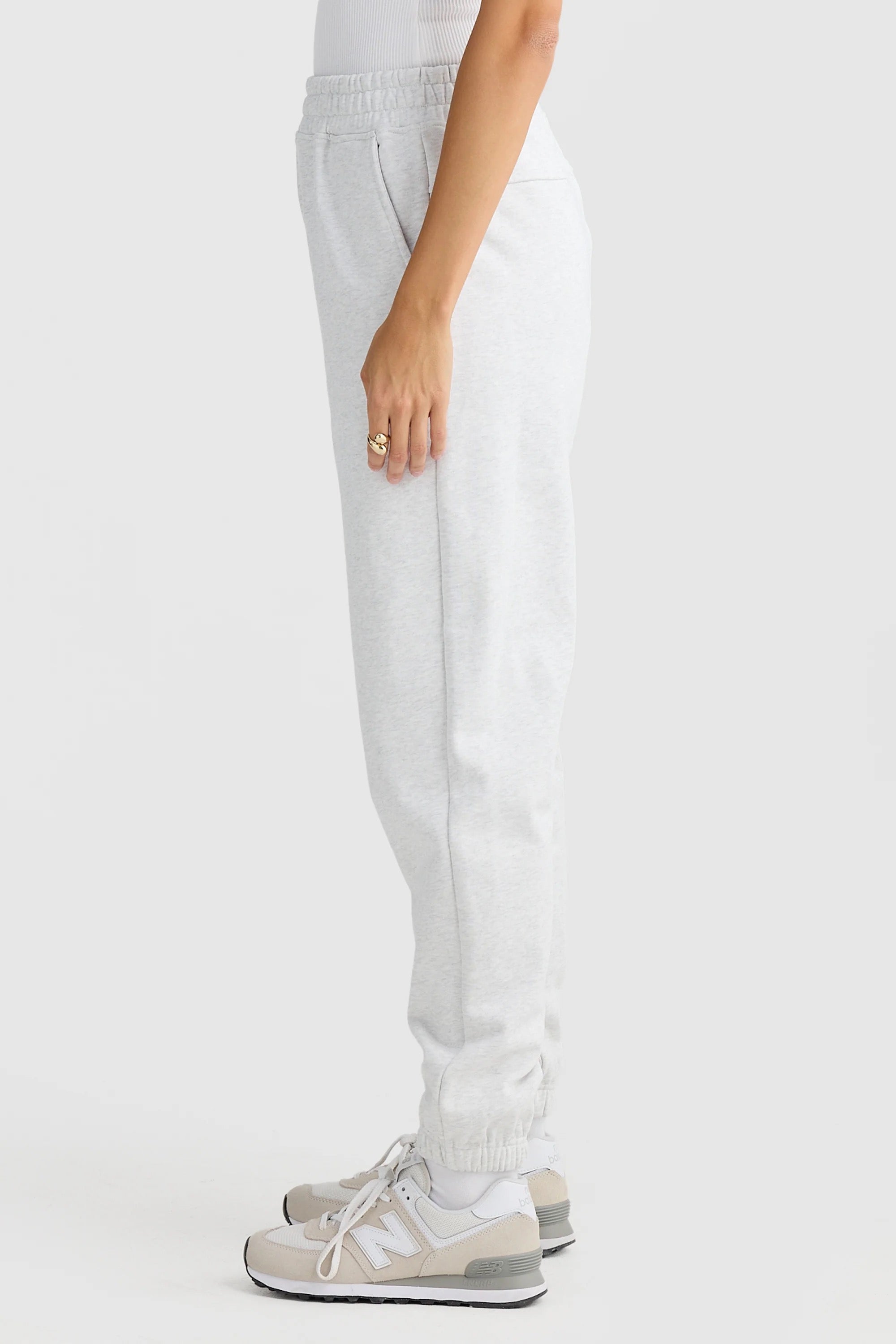 LENA TRACK PANTS WHITE MARLE