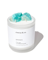 AMAZONITE INTENTION CRYSTAL CANDLE