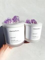 AMETHYST CRYSTAL CANDLE