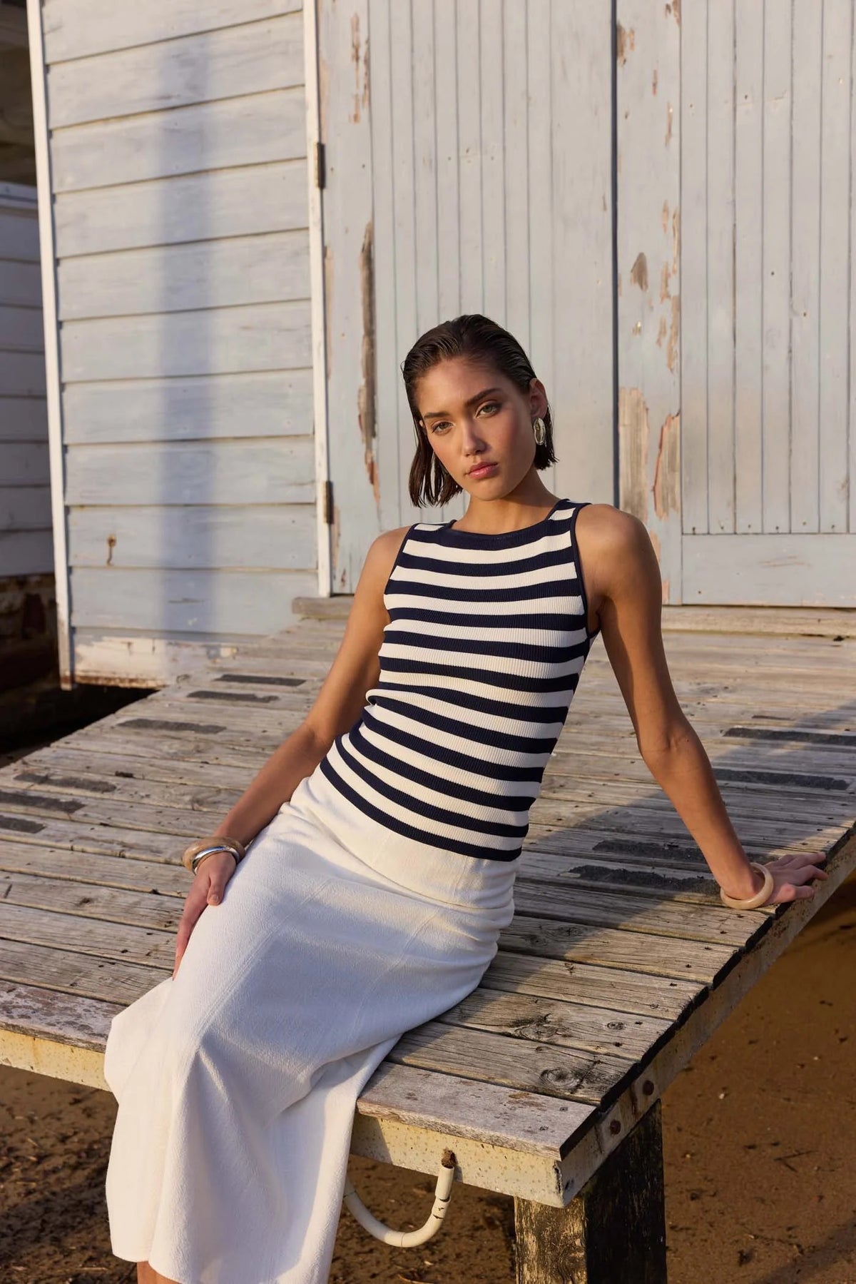 LOREN STRIPE KNIT TANK