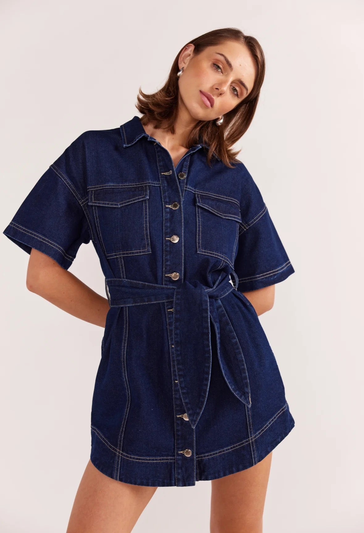 LUCA DENIM MINI DRESS