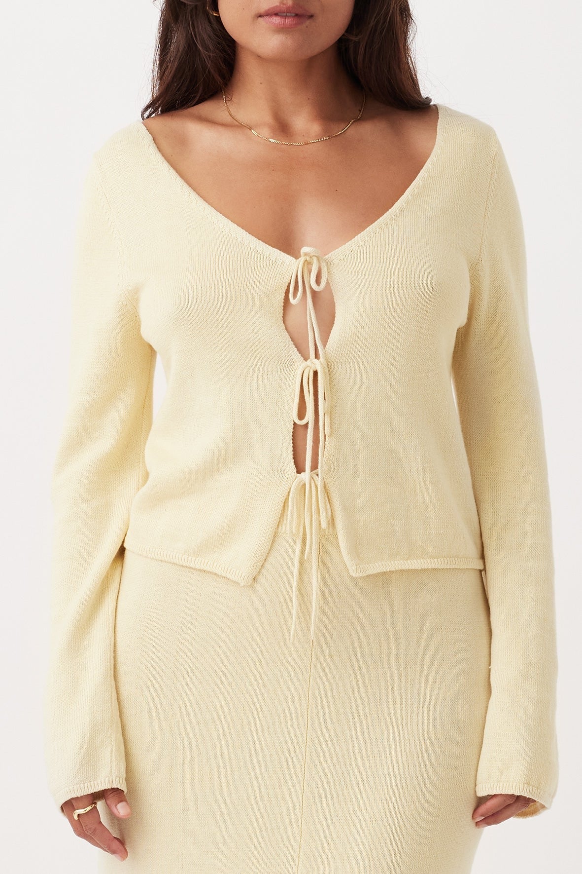 POPPY LONG SLEEVE TOP - BUTTER