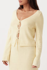 POPPY LONG SLEEVE TOP - BUTTER