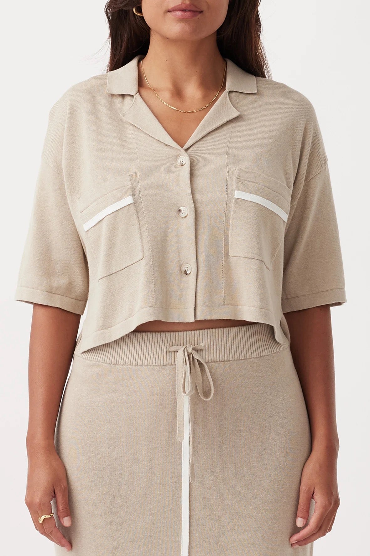 QUINN CROPPED SHIRT