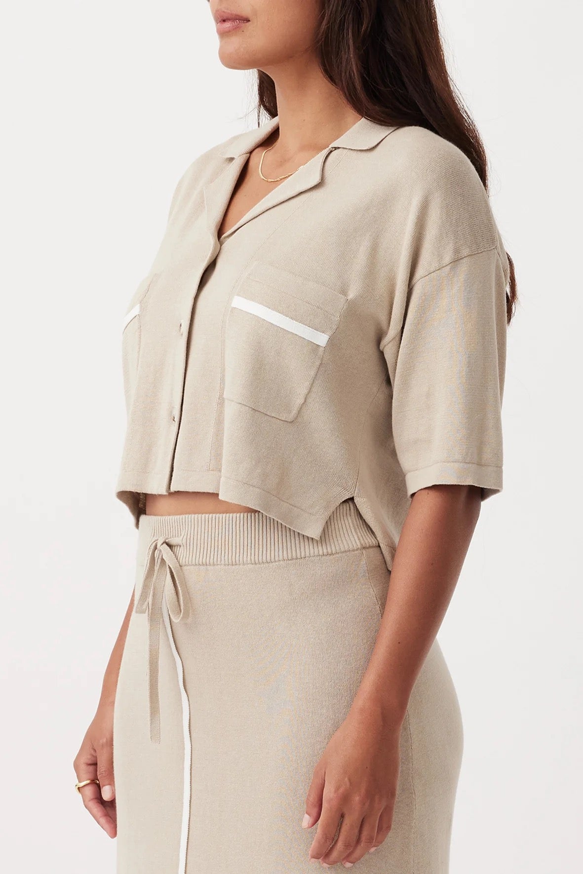 QUINN CROPPED SHIRT