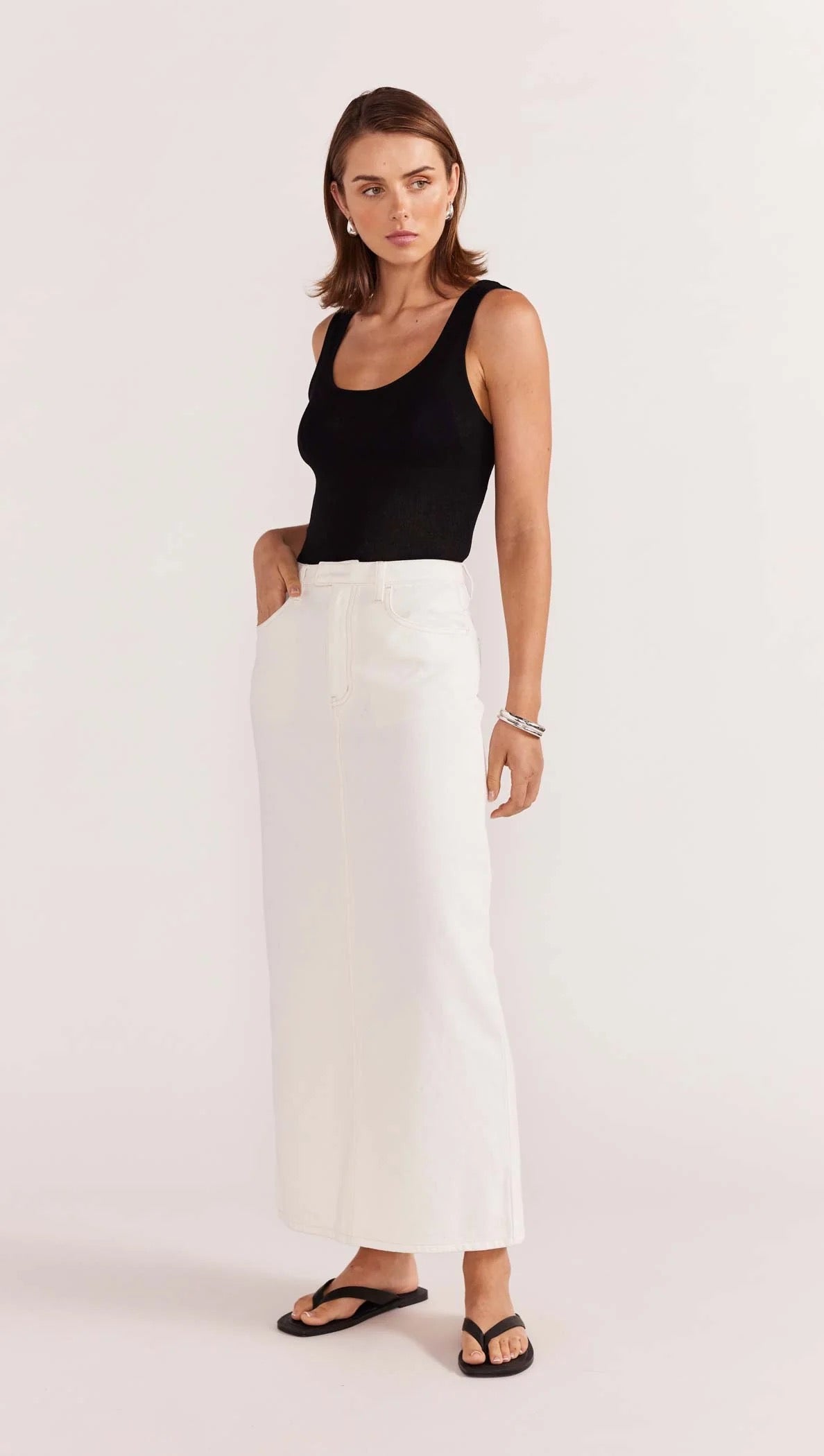 INNES DENIM MIDI SKIRT