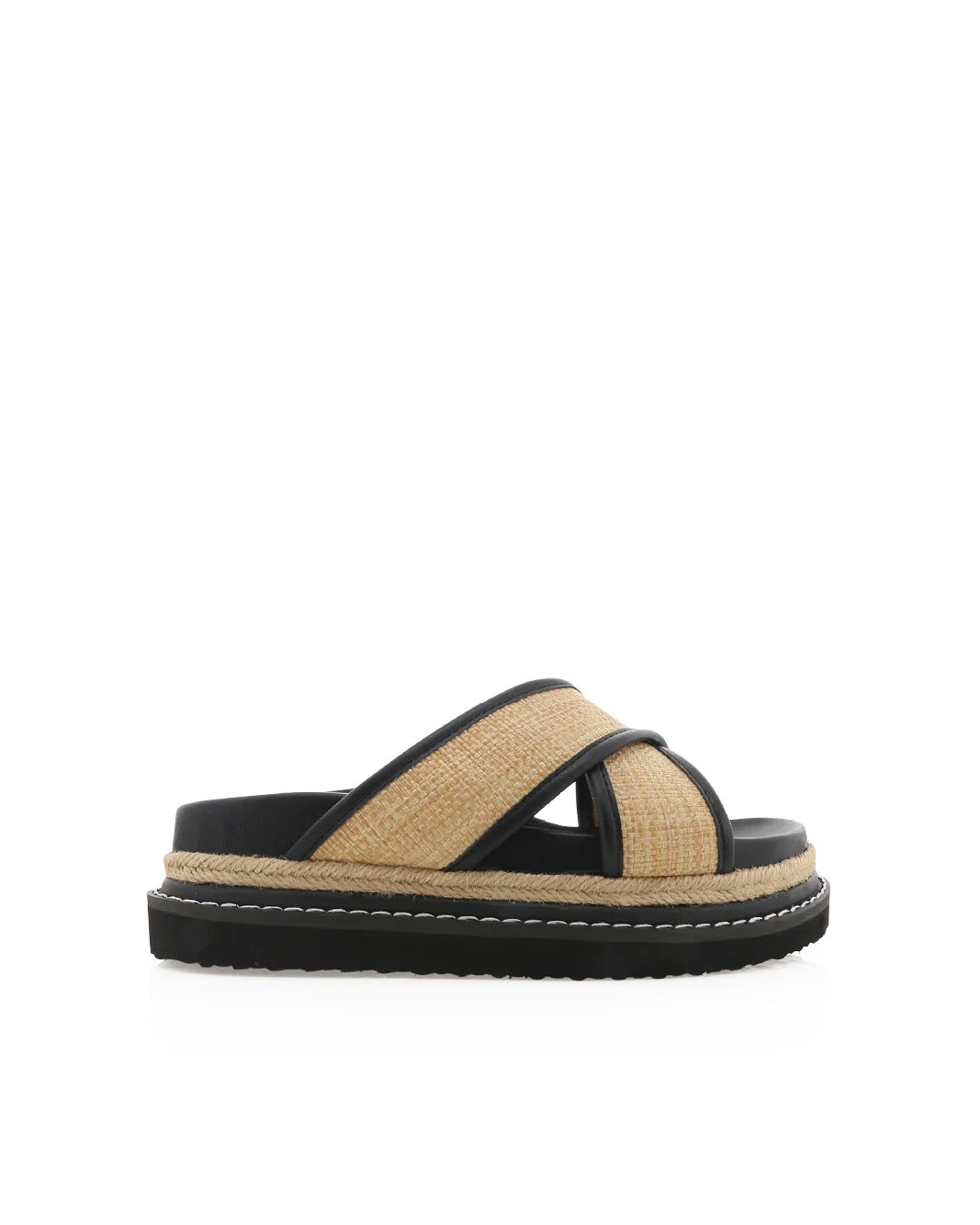 AYSHA NATURAL RAFFIA SLIDES