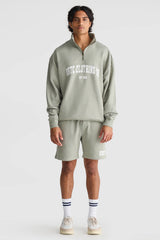 COLLEGE LOGO QUARTER ZIP OLIVE