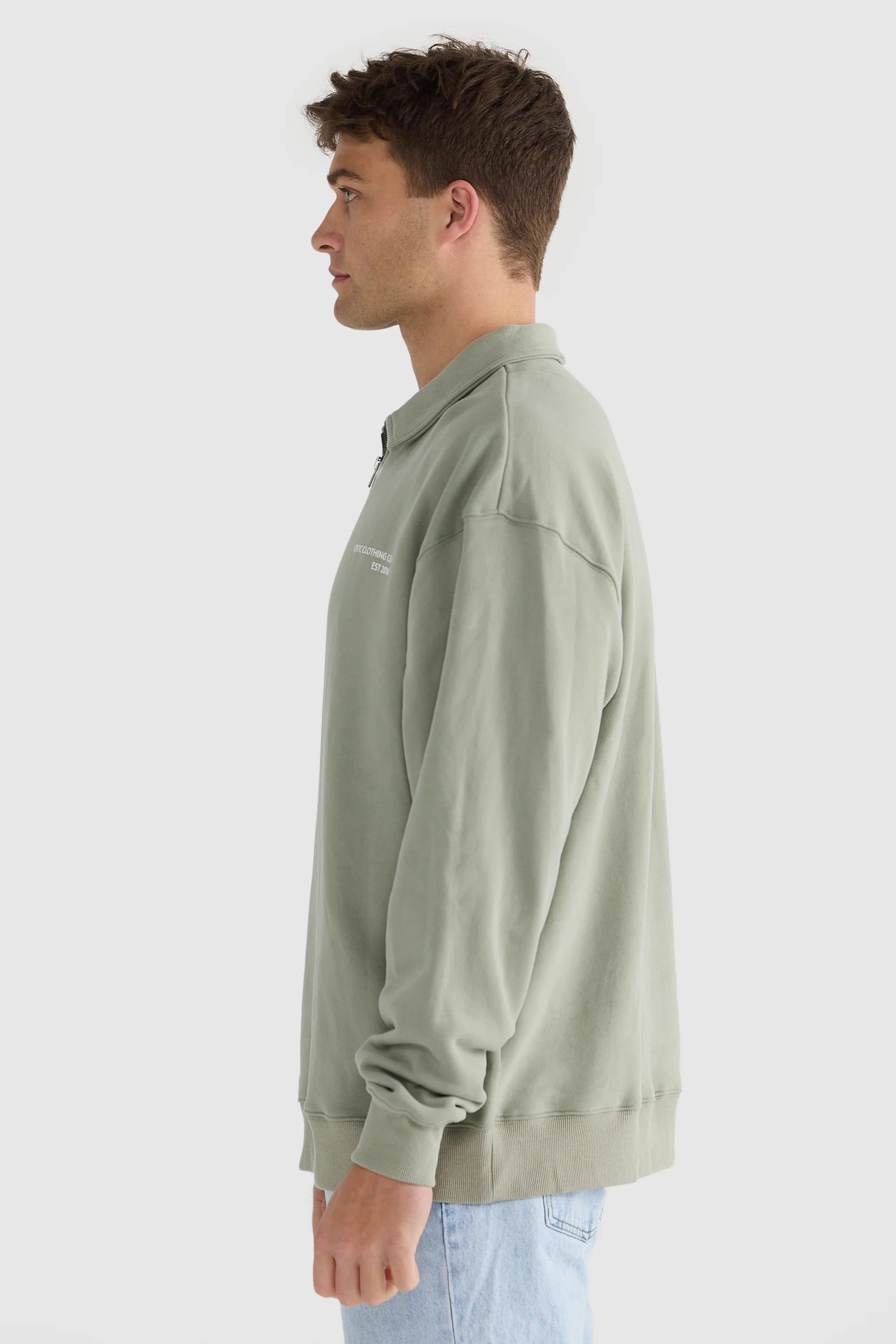 OLIVER QUARTER ZIP OLIVE