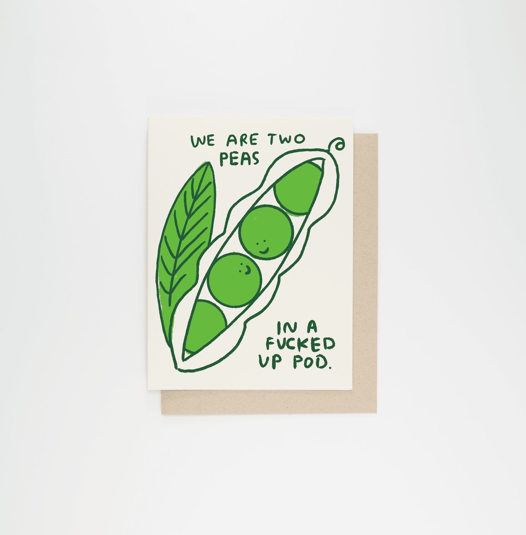 WE ARE TWO PEAS CARD