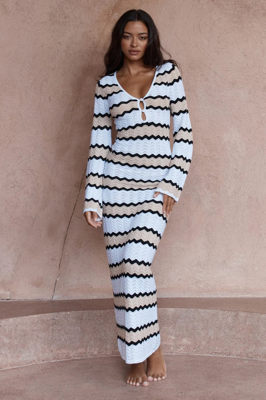 CAPRI MAXI DRESS STRIPE - SUNDAY BEST TRADING CO