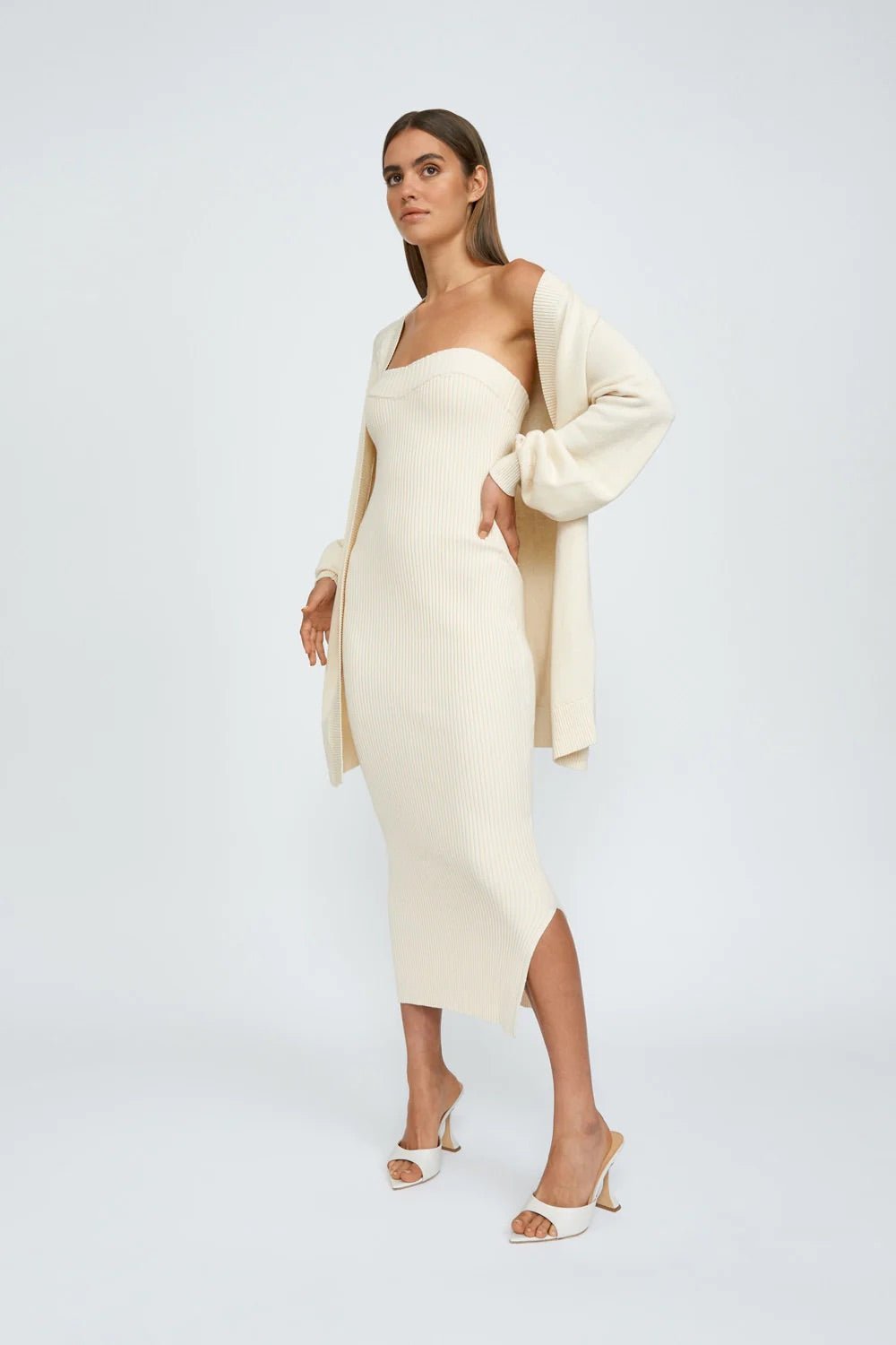 CASHMERE COTTON STRAPLESS DRESS - SUNDAY BEST TRADING CO