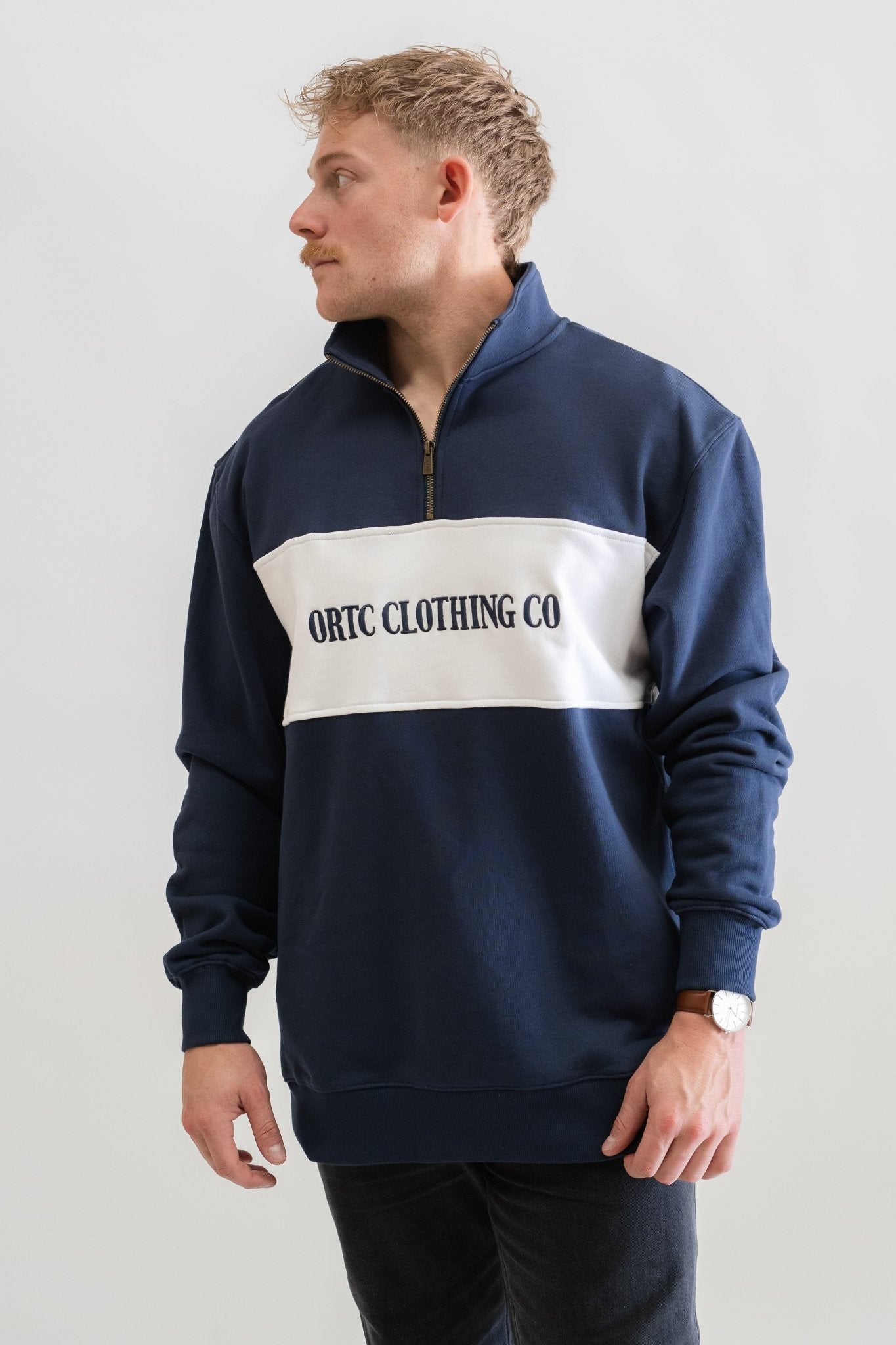 CLASSIC LOGO QUARTER ZIP - SUNDAY BEST TRADING CO