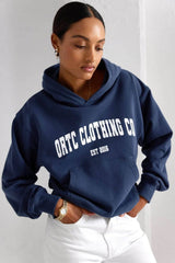 COLLEGE HOODIE NAVY - SUNDAY BEST TRADING CO