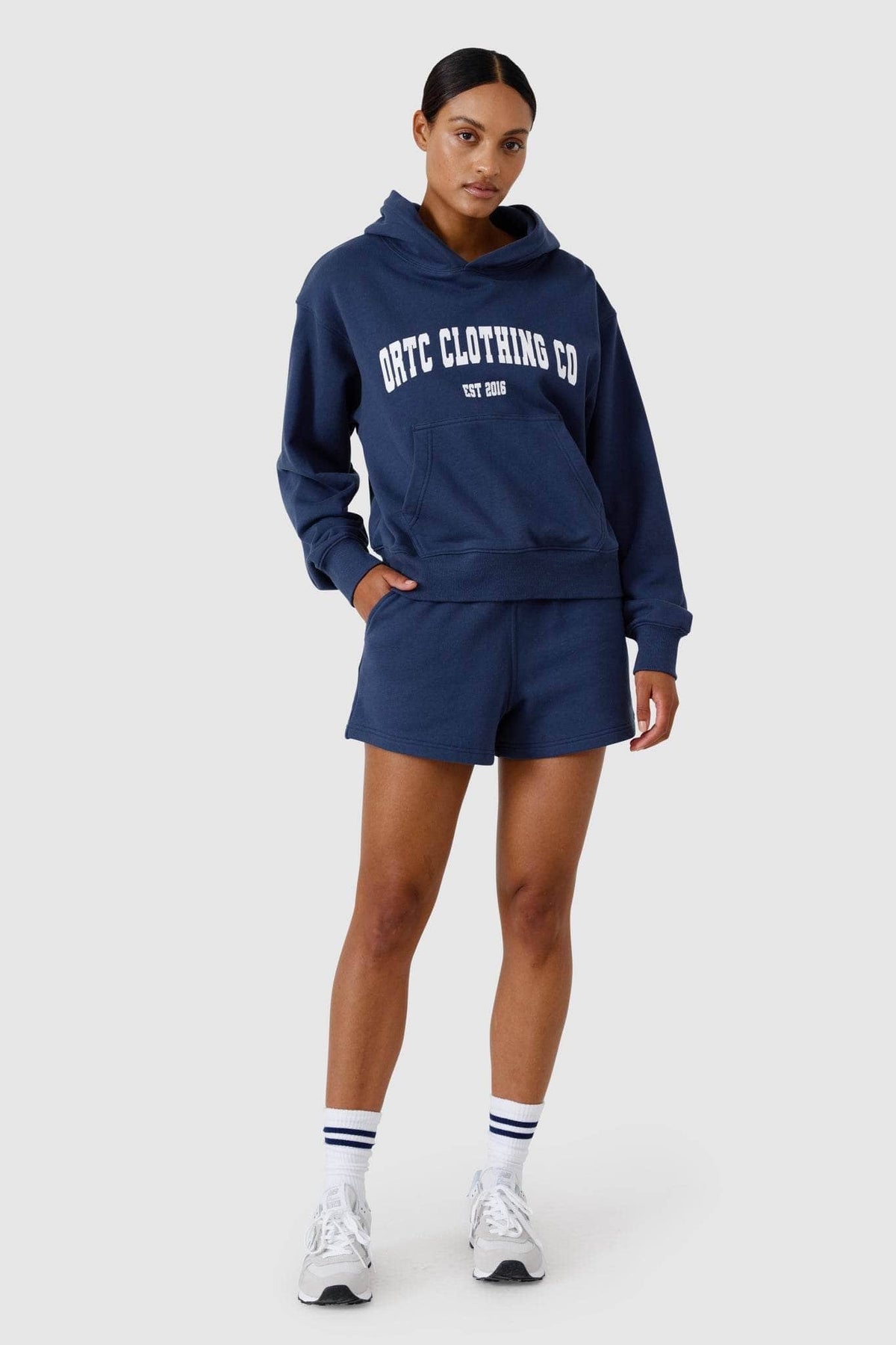 COLLEGE HOODIE NAVY - SUNDAY BEST TRADING CO