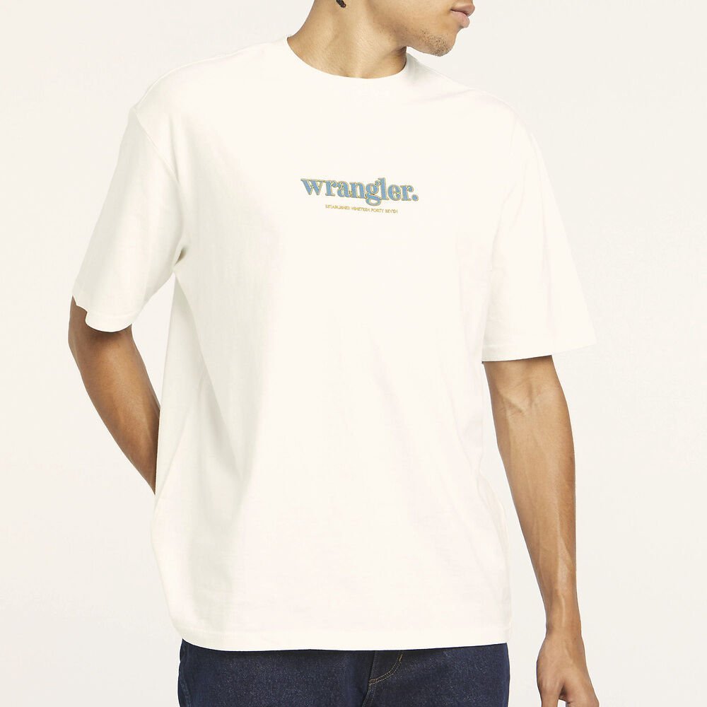 CORE SERIF BAGGY TEE VINTAGE WHITE - SUNDAY BEST TRADING CO