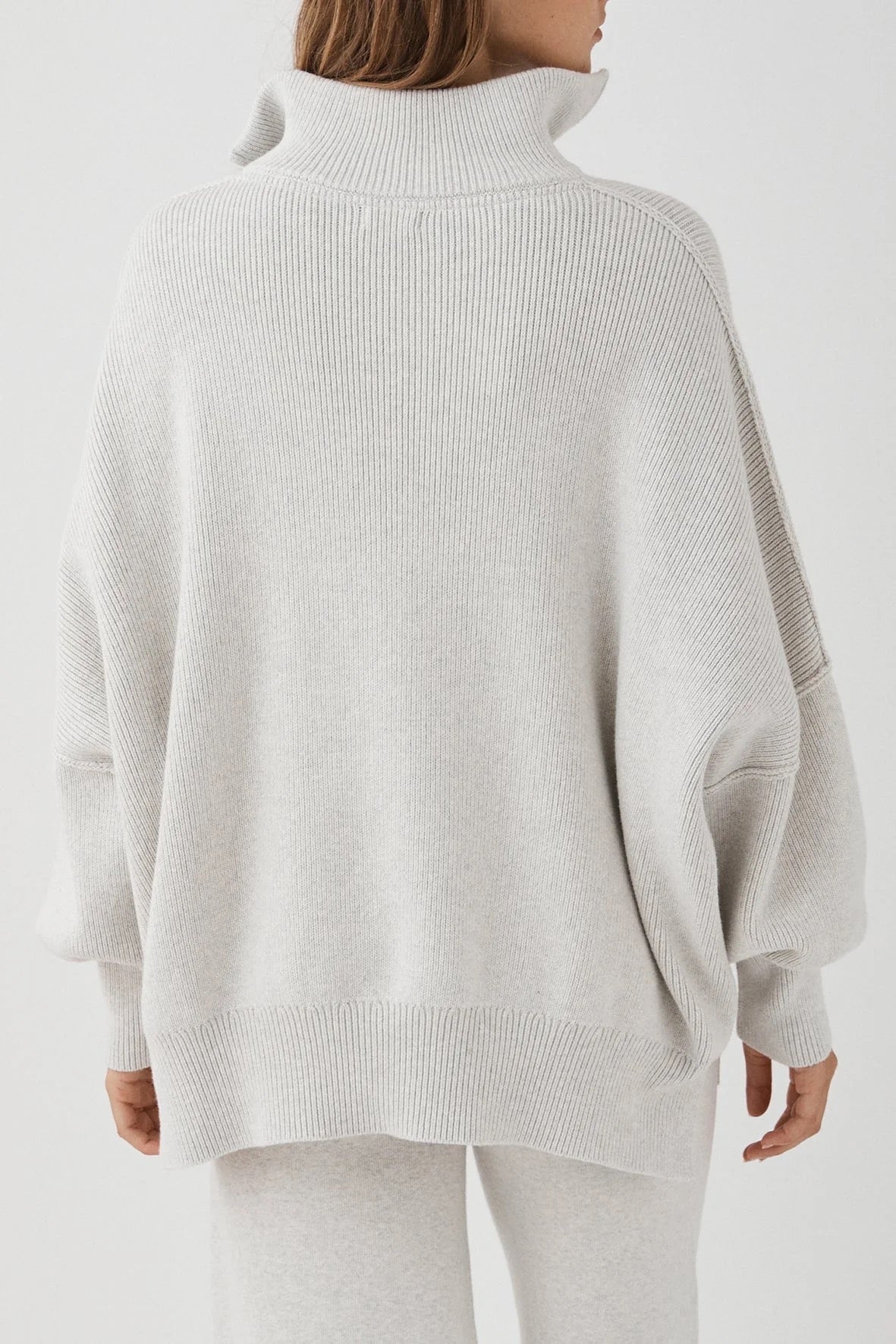 LONDON ZIP SWEATER GREY MARLE - SUNDAY BEST TRADING CO