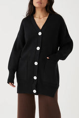 MAPLE CARDIGAN BLACK - SUNDAY BEST TRADING CO