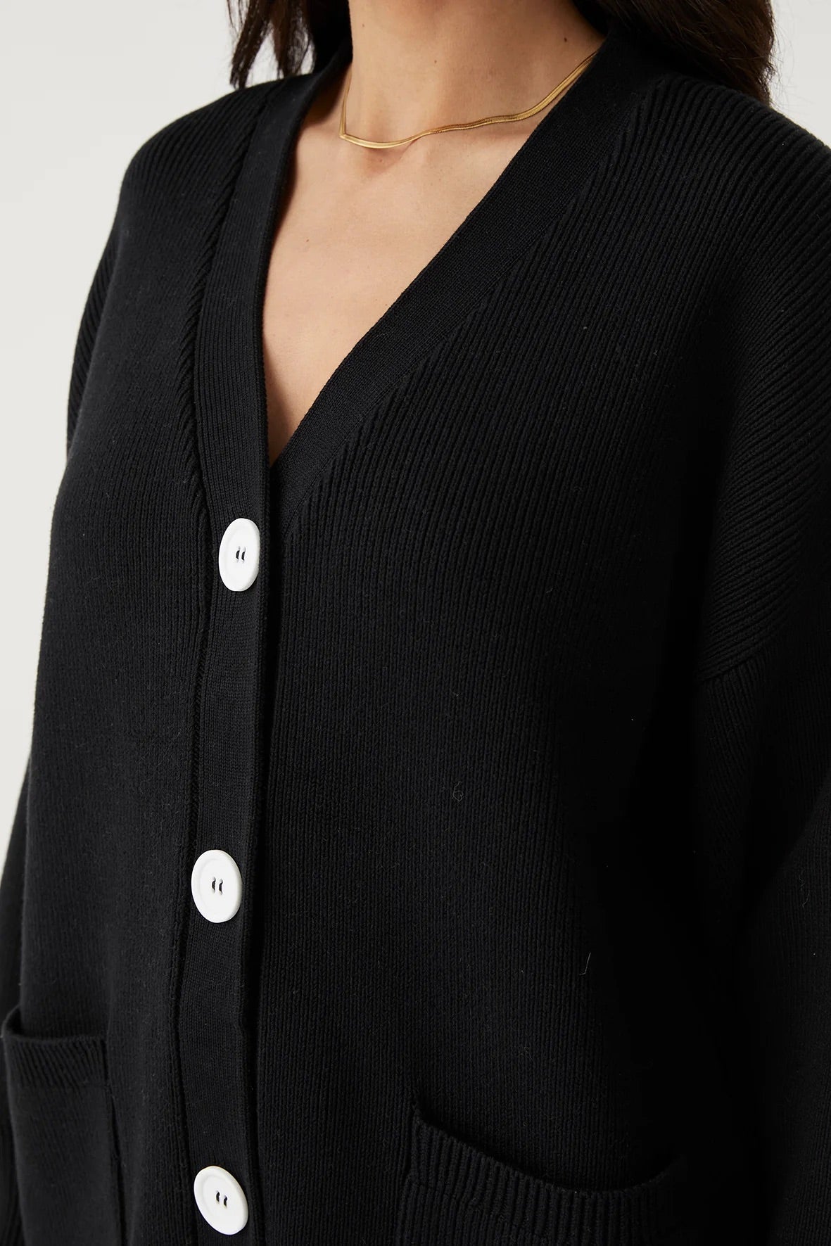 MAPLE CARDIGAN BLACK - SUNDAY BEST TRADING CO