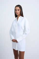 MARGOT MINI SHIRT DRESS IVORY - SUNDAY BEST TRADING CO