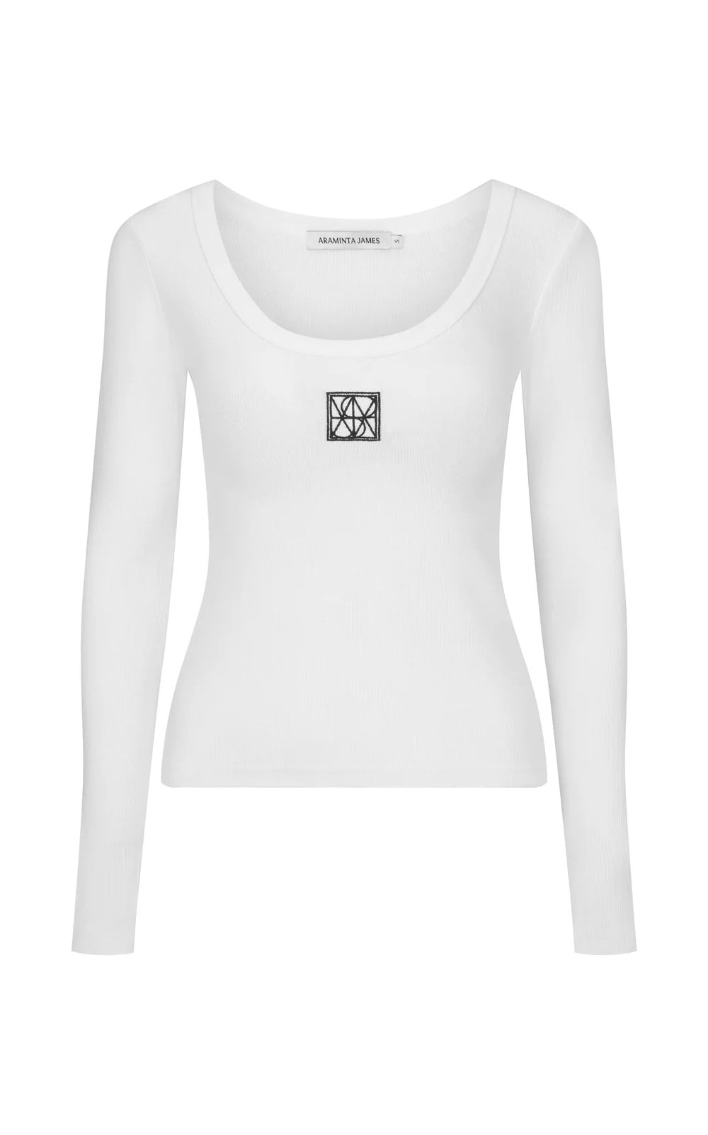 MONOGRAM LONG SLEEVE TOP SNOW - SUNDAY BEST TRADING CO