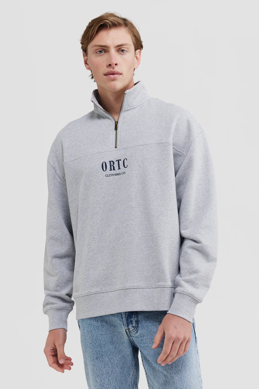 OVERSIZED LOGO QUARTER ZIP - SUNDAY BEST TRADING CO