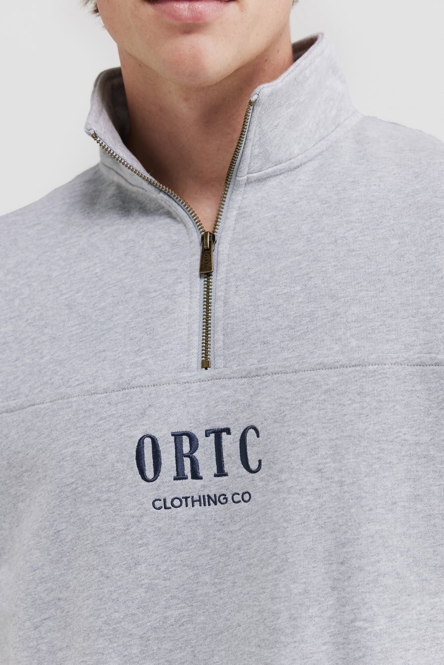 OVERSIZED LOGO QUARTER ZIP - SUNDAY BEST TRADING CO