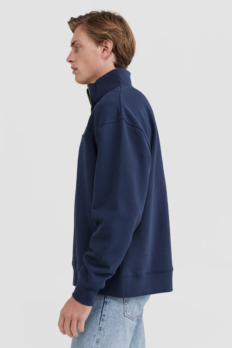 OVERSIZED LOGO QUARTER ZIP - SUNDAY BEST TRADING CO