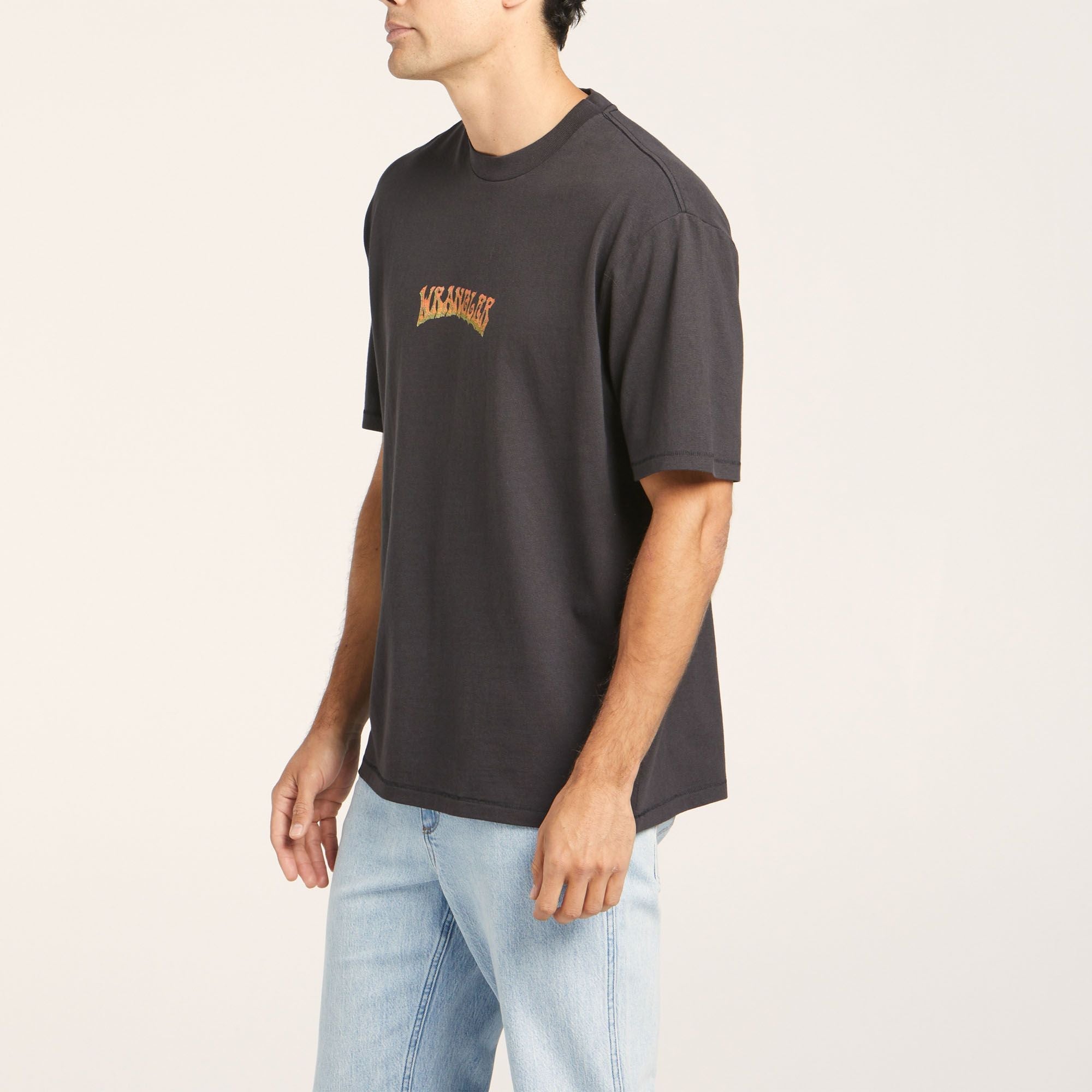 SETTING SUN BAGGY TEE WORN BLACK - SUNDAY BEST TRADING CO