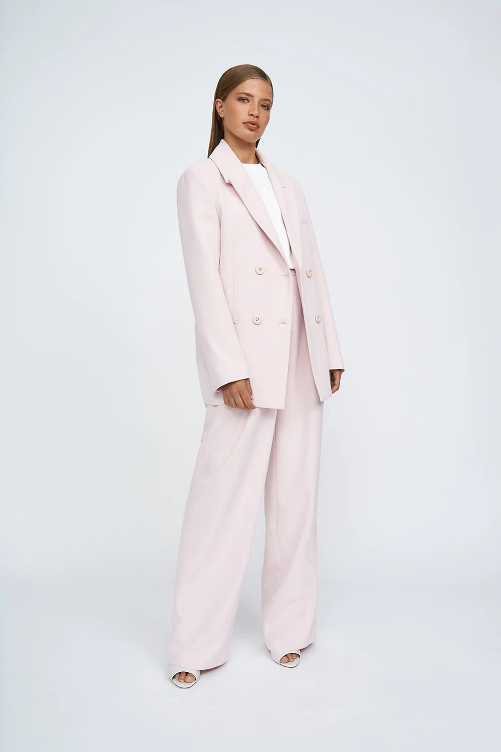 SIGNATURE TWILL BLAZER SOFT PINK - SUNDAY BEST TRADING CO