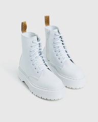 V JADON II MONO 8 EYED BOOT OPTICAL WHITE - SUNDAY BEST TRADING CO